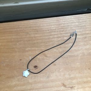 Pendent and necklace white and gray star